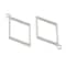 Rhodium Rhombus Open Back Frame Pendants by Bead Landing&#x2122;